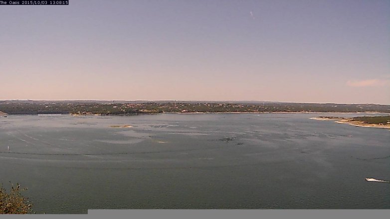 Lake Travis webcam, October 3, 2015 12:15 PM CT