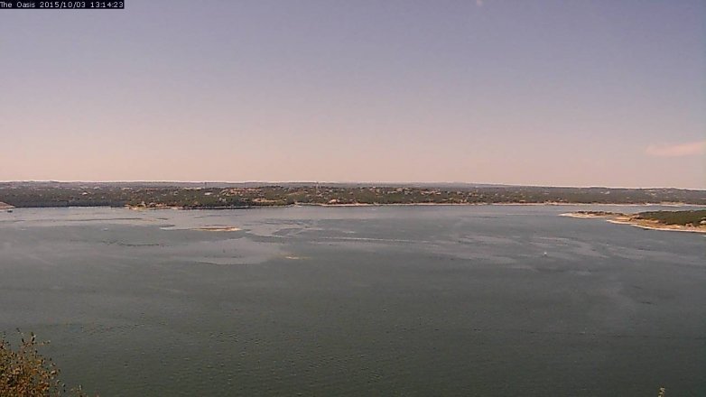 Lake Travis webcam, October 3, 2015 12:20 PM CT
