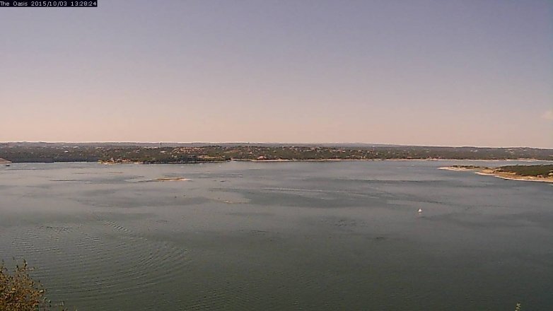 Lake Travis webcam, October 3, 2015 12:35 PM CT