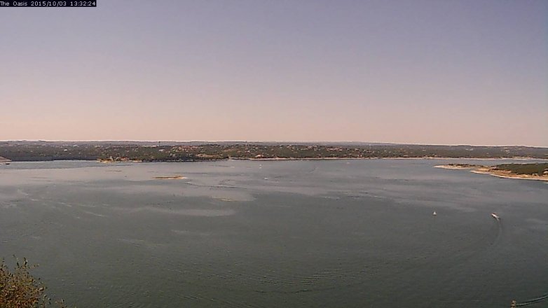 Lake Travis webcam, October 3, 2015 12:40 PM CT