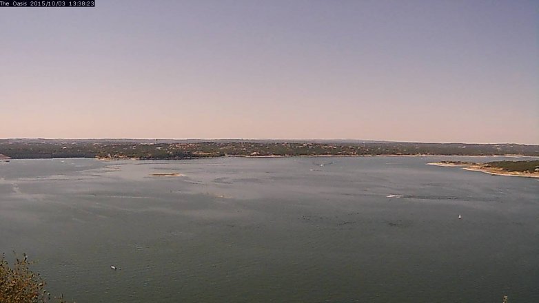Lake Travis webcam, October 3, 2015 12:45 PM CT