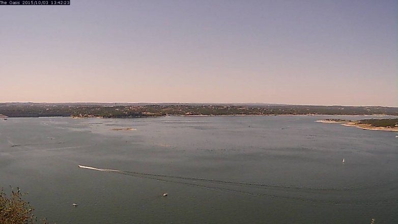 Lake Travis webcam, October 3, 2015 12:50 PM CT