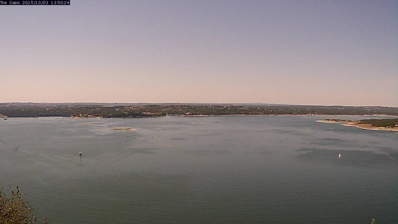 Lake Travis webcam, October 3, 2015 12:55 PM CT