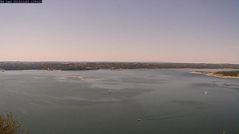 Lake Travis webcam, October 3, 2015 1:00 PM CT