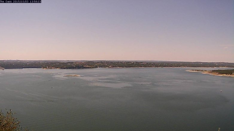 Lake Travis webcam, October 3, 2015 1:05 PM CT