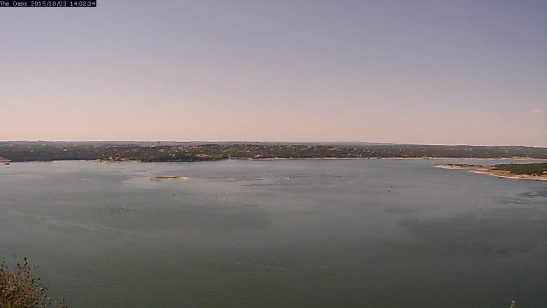 Lake Travis webcam, October 3, 2015 1:10 PM CT