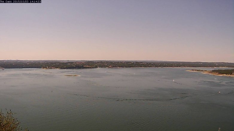 Lake Travis webcam, October 3, 2015 1:20 PM CT