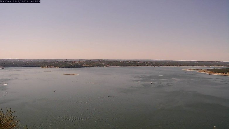 Lake Travis webcam, October 3, 2015 1:25 PM CT