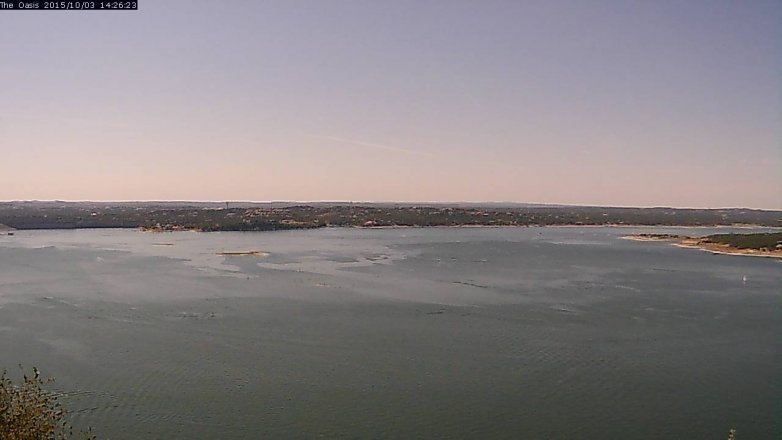 Lake Travis webcam, October 3, 2015 1:35 PM CT