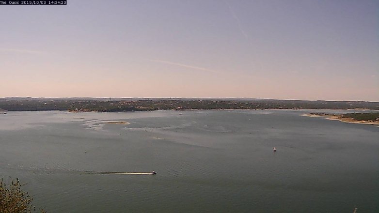 Lake Travis webcam, October 3, 2015 1:40 PM CT