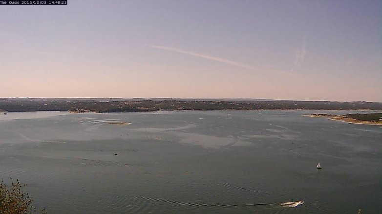 Lake Travis webcam, October 3, 2015 1:55 PM CT