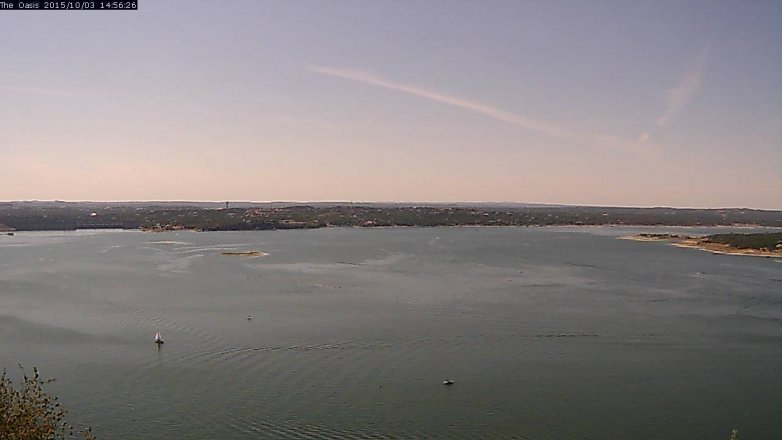 Lake Travis webcam, October 3, 2015 2:05 PM CT