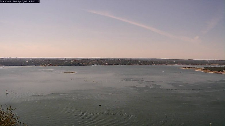 Lake Travis webcam, October 3, 2015 2:10 PM CT