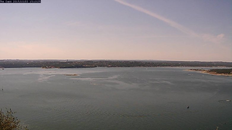 Lake Travis webcam, October 3, 2015 2:15 PM CT