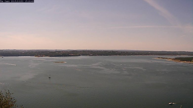 Lake Travis webcam, October 3, 2015 2:25 PM CT