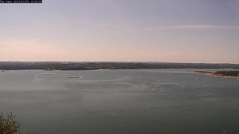 Lake Travis webcam, October 3, 2015 2:30 PM CT