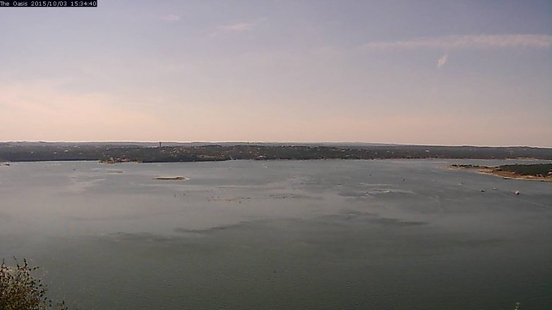 Lake Travis webcam, October 3, 2015 2:40 PM CT