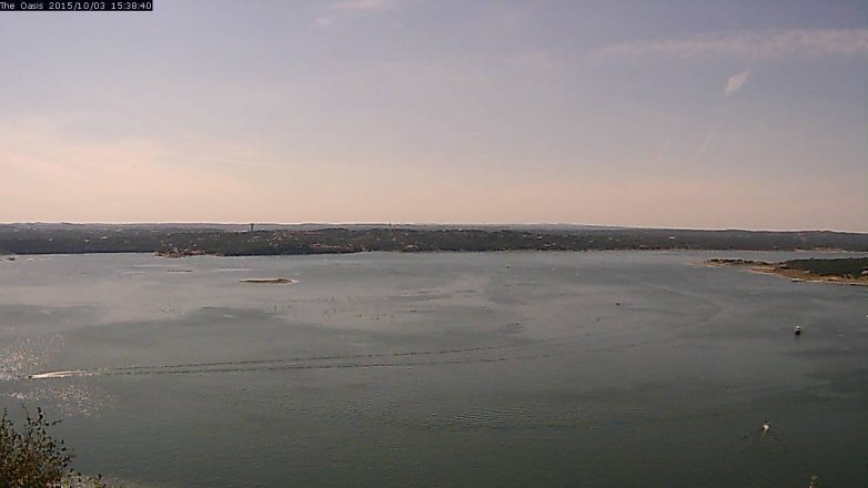 Lake Travis webcam, October 3, 2015 2:45 PM CT