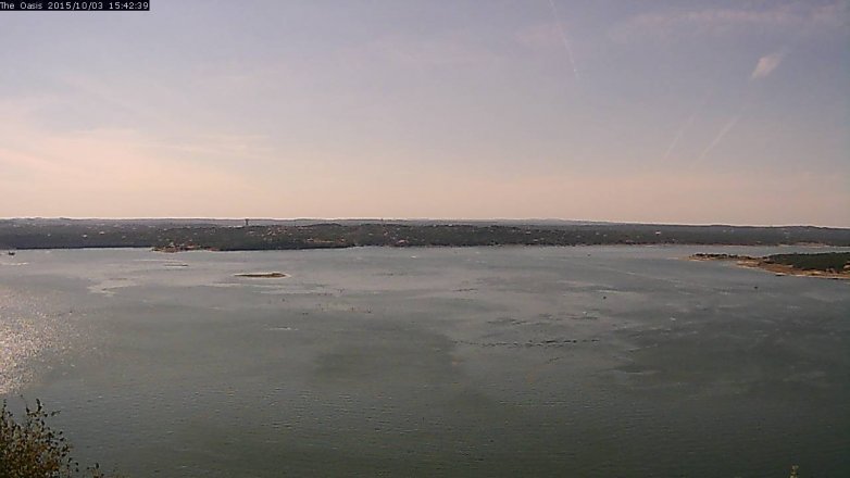 Lake Travis webcam, October 3, 2015 2:50 PM CT