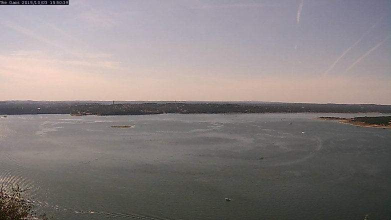 Lake Travis webcam, October 3, 2015 2:55 PM CT