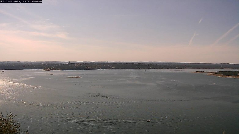 Lake Travis webcam, October 3, 2015 3:05 PM CT
