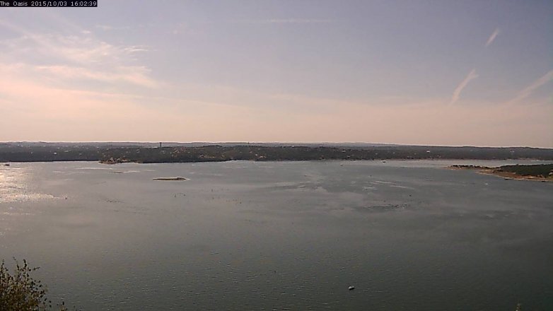 Lake Travis webcam, October 3, 2015 3:10 PM CT