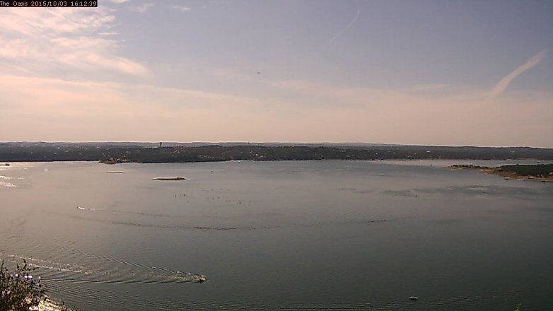 Lake Travis webcam, October 3, 2015 3:20 PM CT