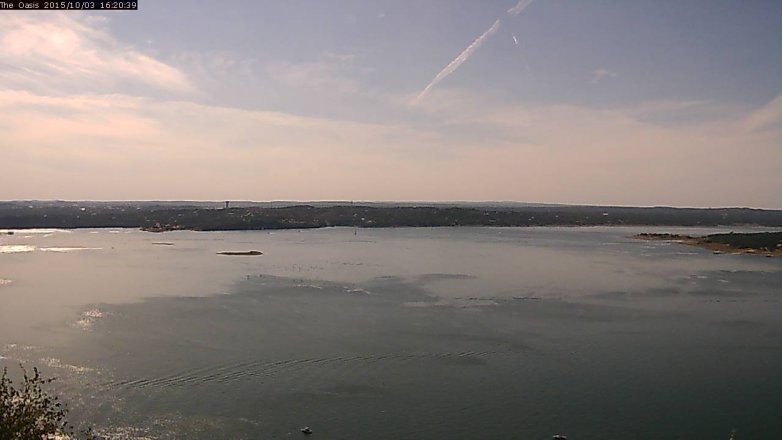 Lake Travis webcam, October 3, 2015 3:25 PM CT