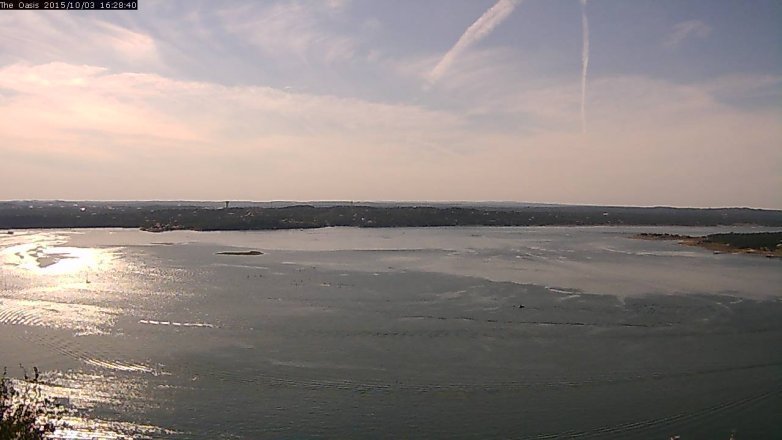 Lake Travis webcam, October 3, 2015 3:35 PM CT