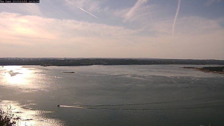 Lake Travis webcam, October 3, 2015 3:40 PM CT