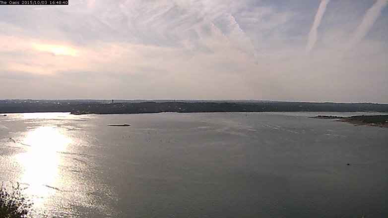 Lake Travis webcam, October 3, 2015 3:55 PM CT