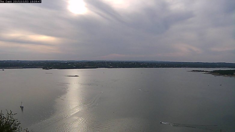 Lake Travis webcam, October 3, 2015 5:20 PM CT