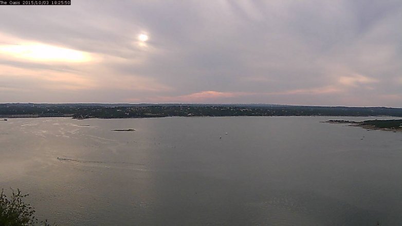 Lake Travis webcam, October 3, 2015 5:30 PM CT