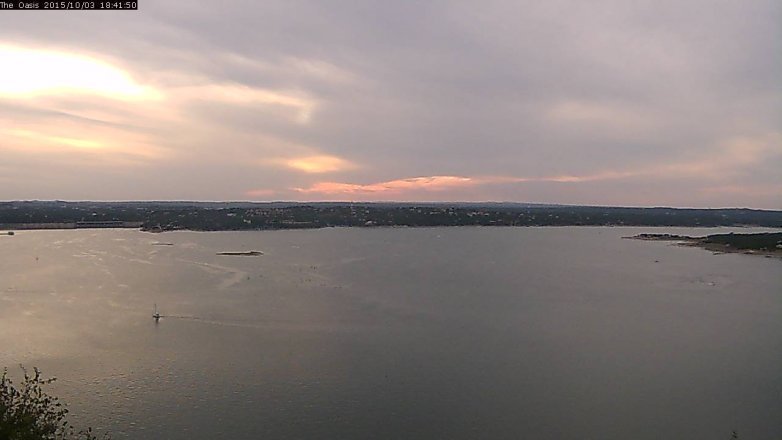 Lake Travis webcam, October 3, 2015 5:50 PM CT