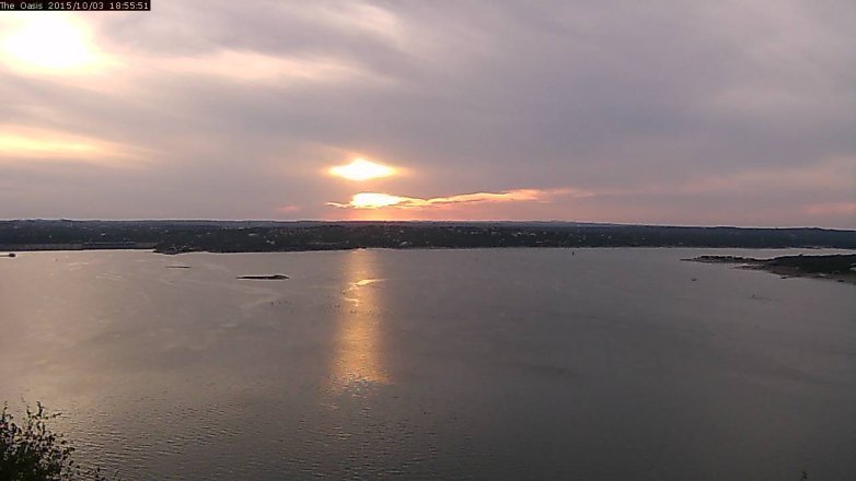 Lake Travis webcam, October 3, 2015 6:05 PM CT