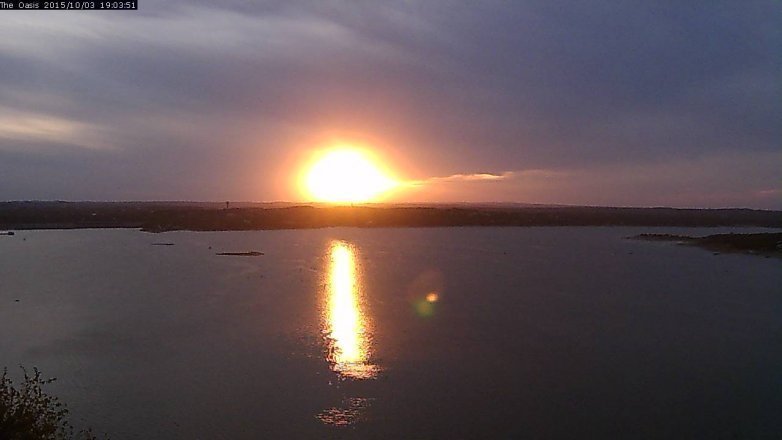 Lake Travis webcam, October 3, 2015 6:10 PM CT