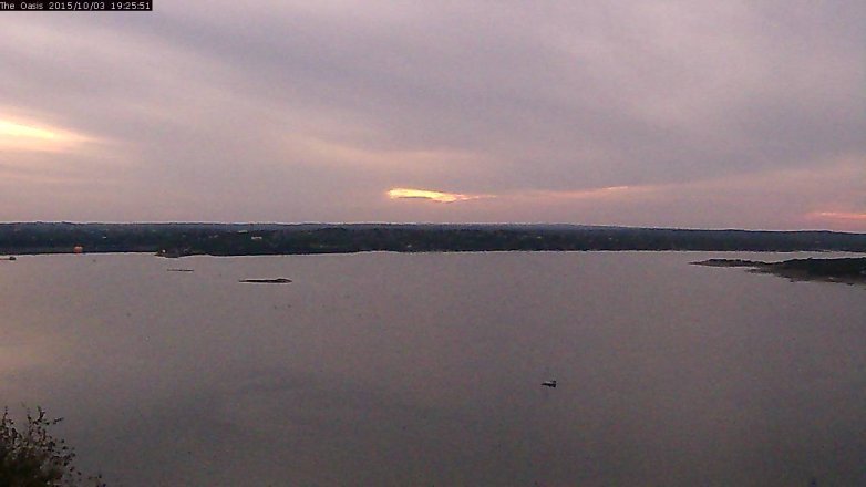 Lake Travis webcam, October 3, 2015 6:35 PM CT