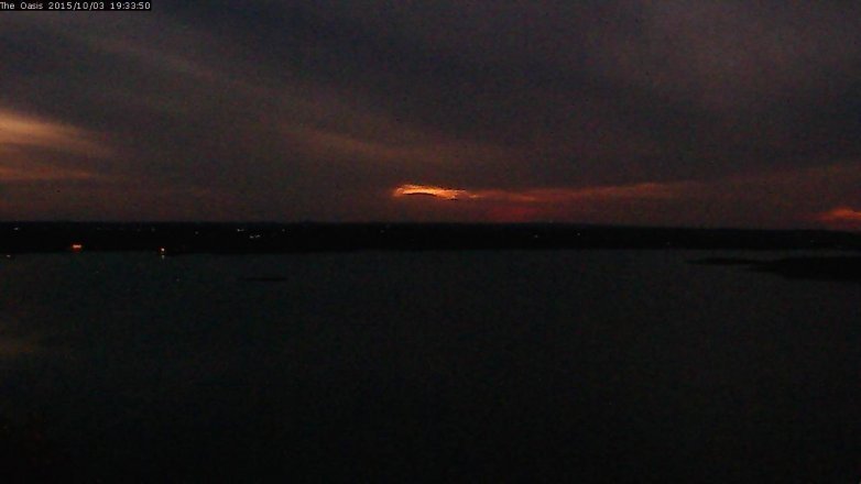 Lake Travis webcam, October 3, 2015 6:40 PM CT