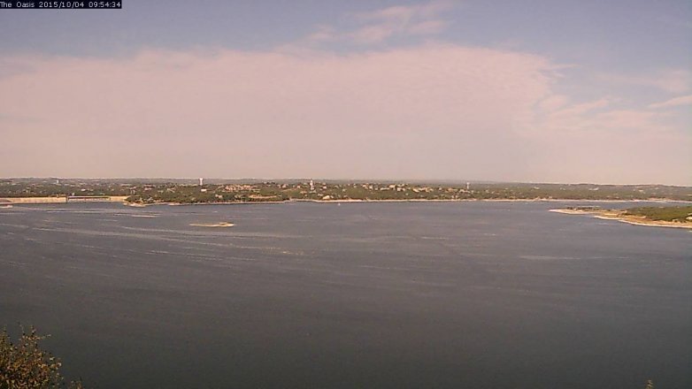 Lake Travis webcam, October 4, 2015 9:00 AM CT