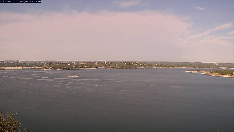 Lake Travis webcam, October 4, 2015 9:05 AM CT