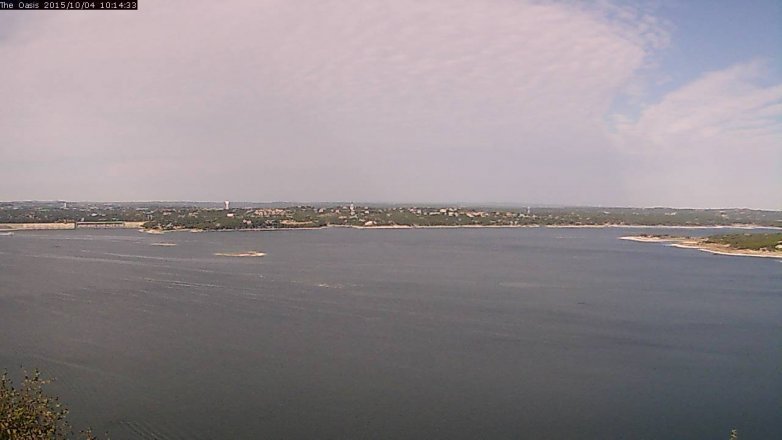 Lake Travis webcam, October 4, 2015 9:20 AM CT