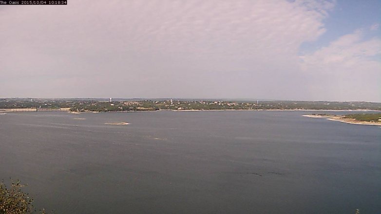 Lake Travis webcam, October 4, 2015 9:25 AM CT