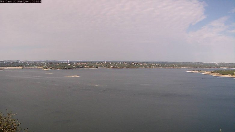 Lake Travis webcam, October 4, 2015 9:30 AM CT
