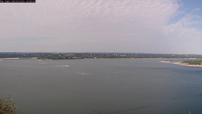 Lake Travis webcam, October 4, 2015 9:35 AM CT