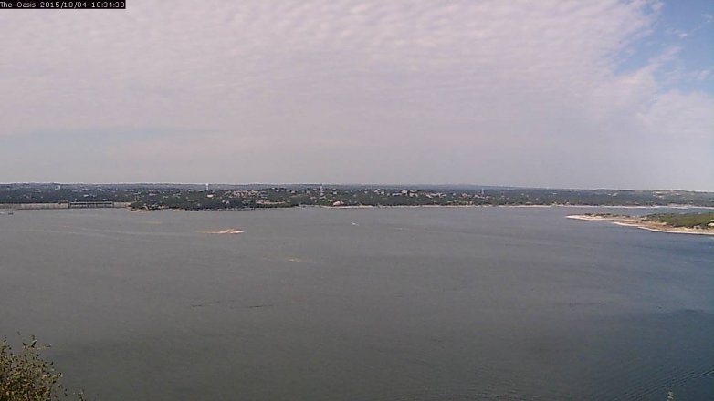 Lake Travis webcam, October 4, 2015 9:40 AM CT