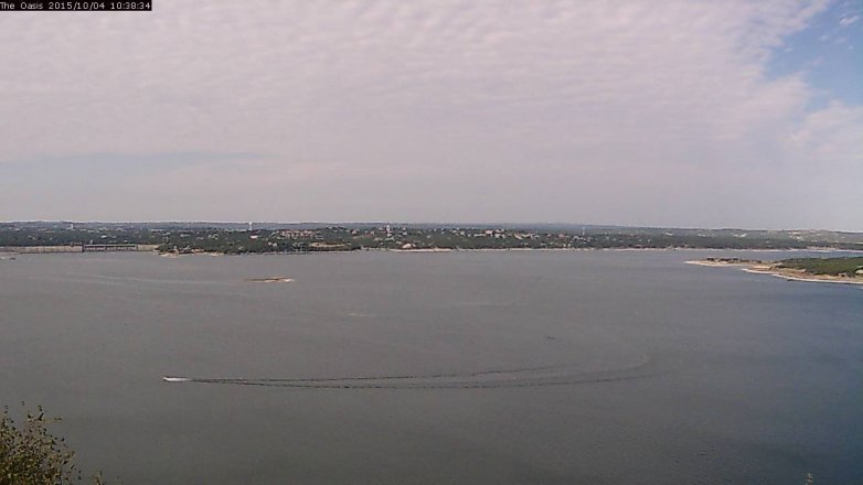 Lake Travis webcam, October 4, 2015 9:45 AM CT