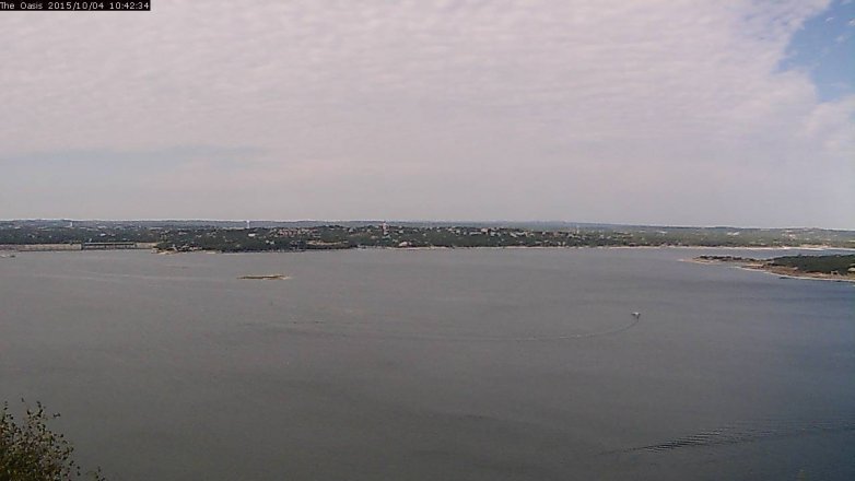 Lake Travis webcam, October 4, 2015 9:50 AM CT