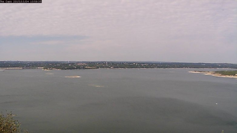 Lake Travis webcam, October 4, 2015 10:05 AM CT
