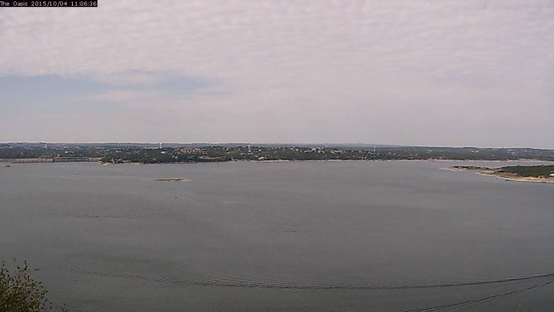 Lake Travis webcam, October 4, 2015 10:10 AM CT