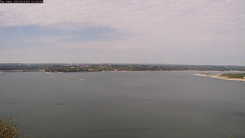 Lake Travis webcam, October 4, 2015 10:25 AM CT